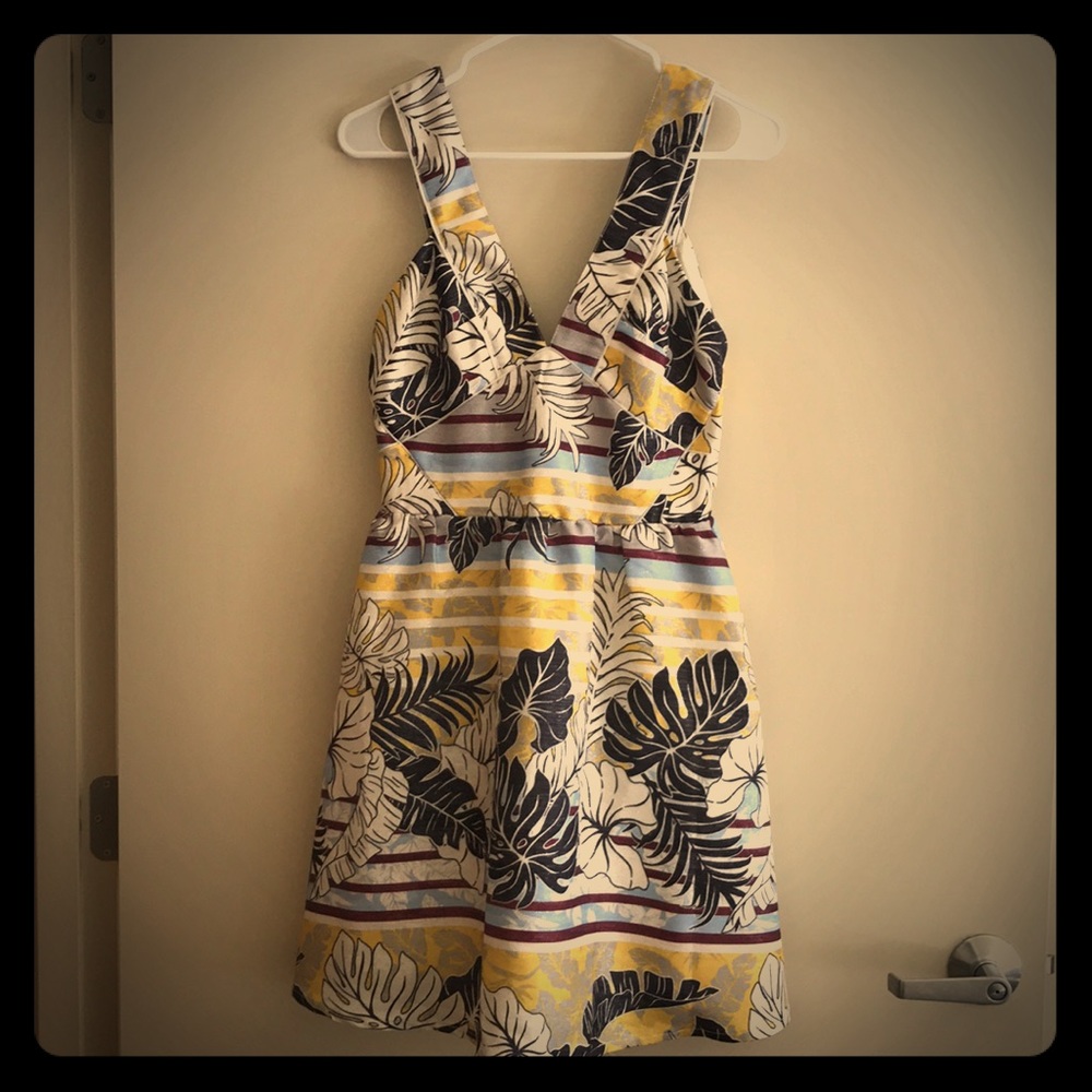 Tropical print party dress